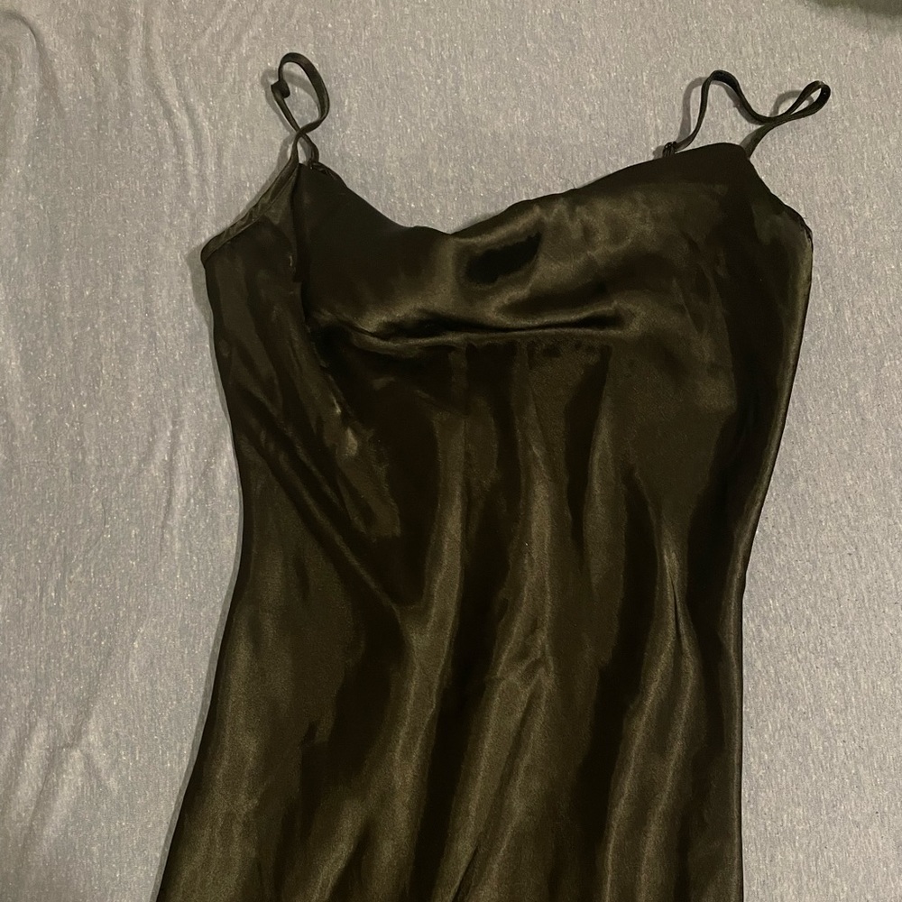 Black satin dress